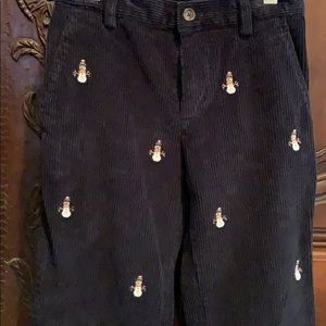 Brooks Brothers Boys Navy / Snowman Corduroy Pants
